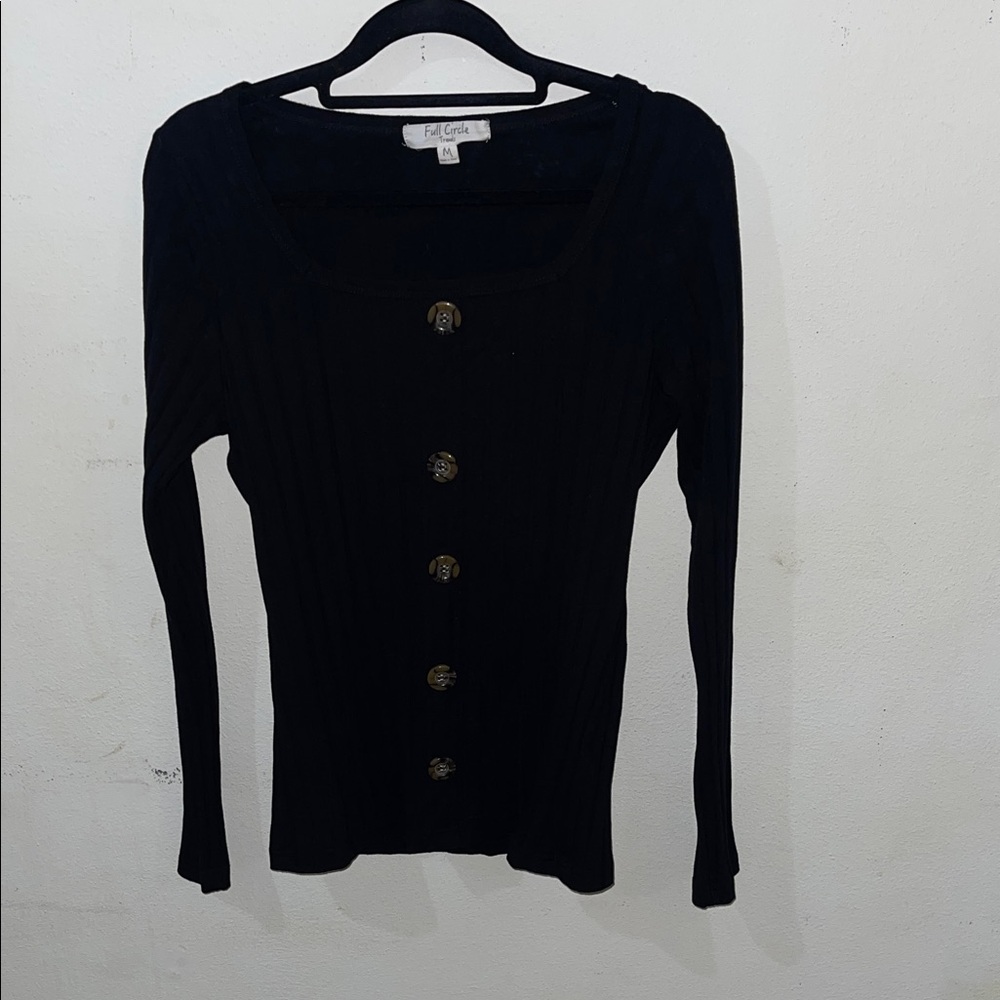 Elegant Black Button-Down Women's Shirt